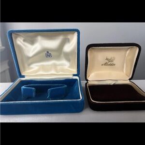 Colorful Velvet Jewelry Boxes Lot of 6